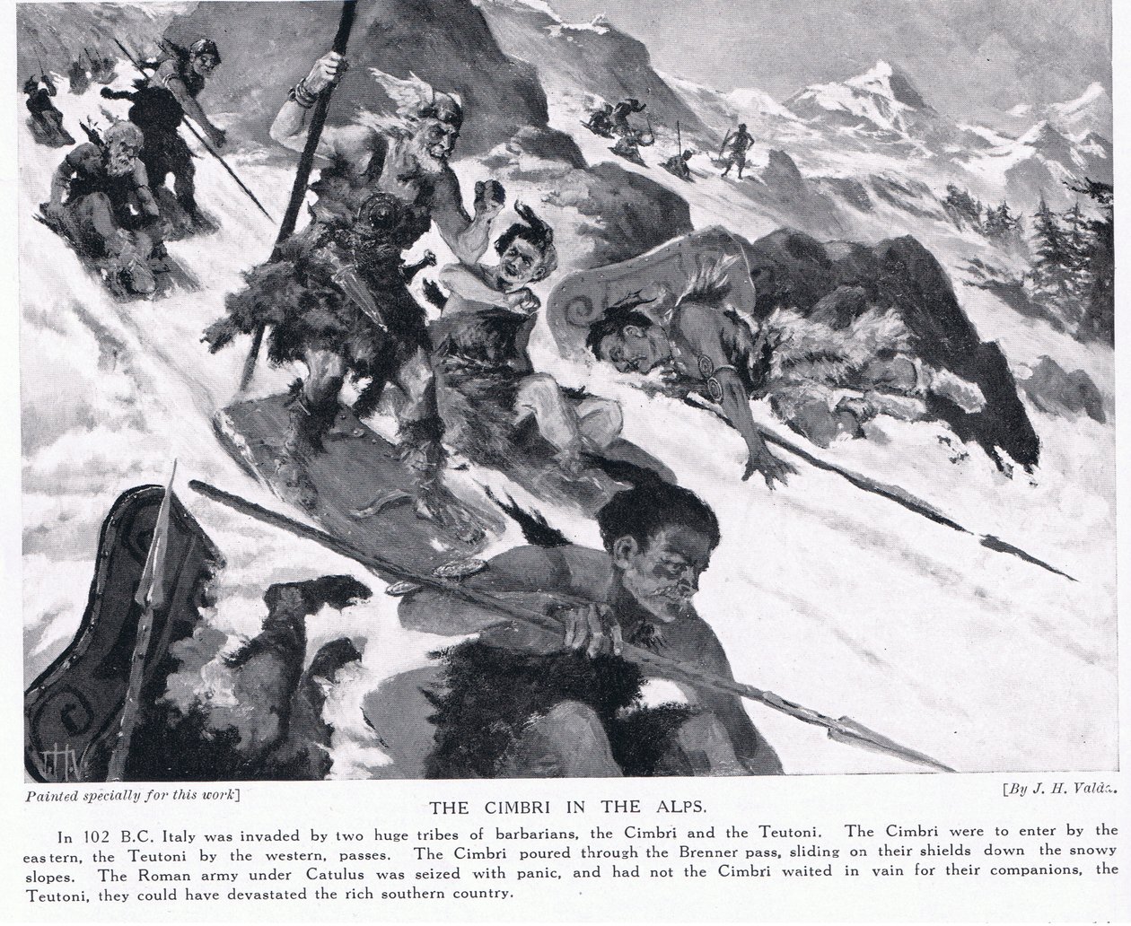 Cimbri i Alperna av John Harris Valda