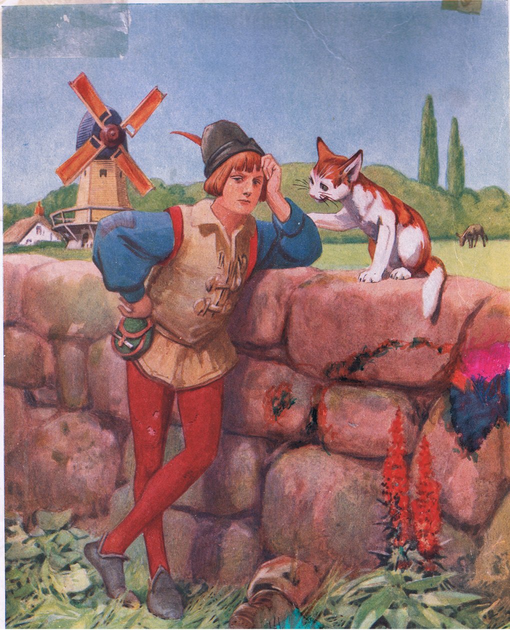 Dick Whittington och hans katt (litho) av John Hassall