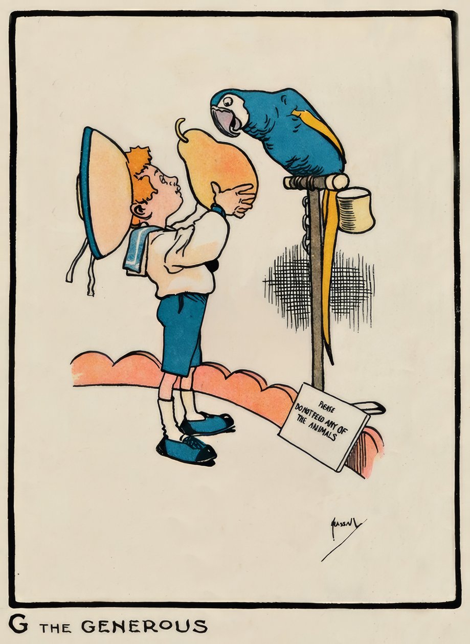 G den generösa / J. Hassall / Zeichnung, 1903 av John Hassall