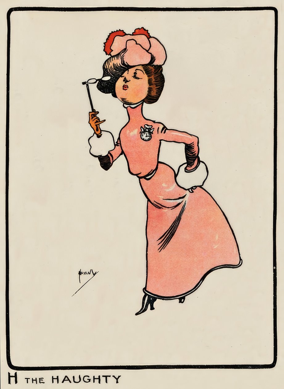 H den högmodige / J.Hassall / Zeichnung, 1903 av John Hassall