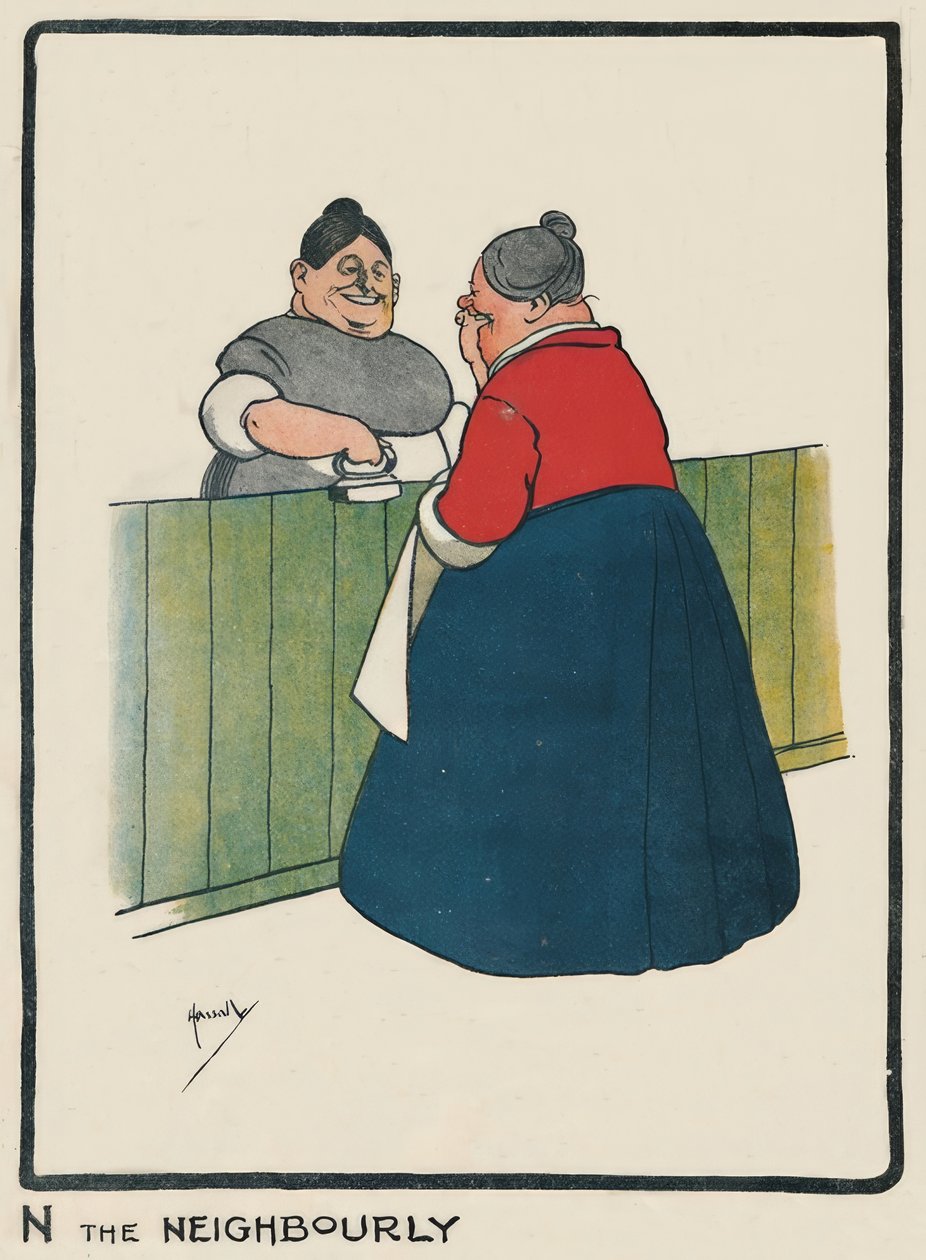 N the Neighbourly / J. Hassall / Zeichnung, 1903 av John Hassall