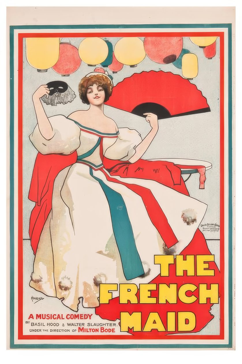 "The French Maid" / J. Hassall / Plakat, 1896 av John Hassall