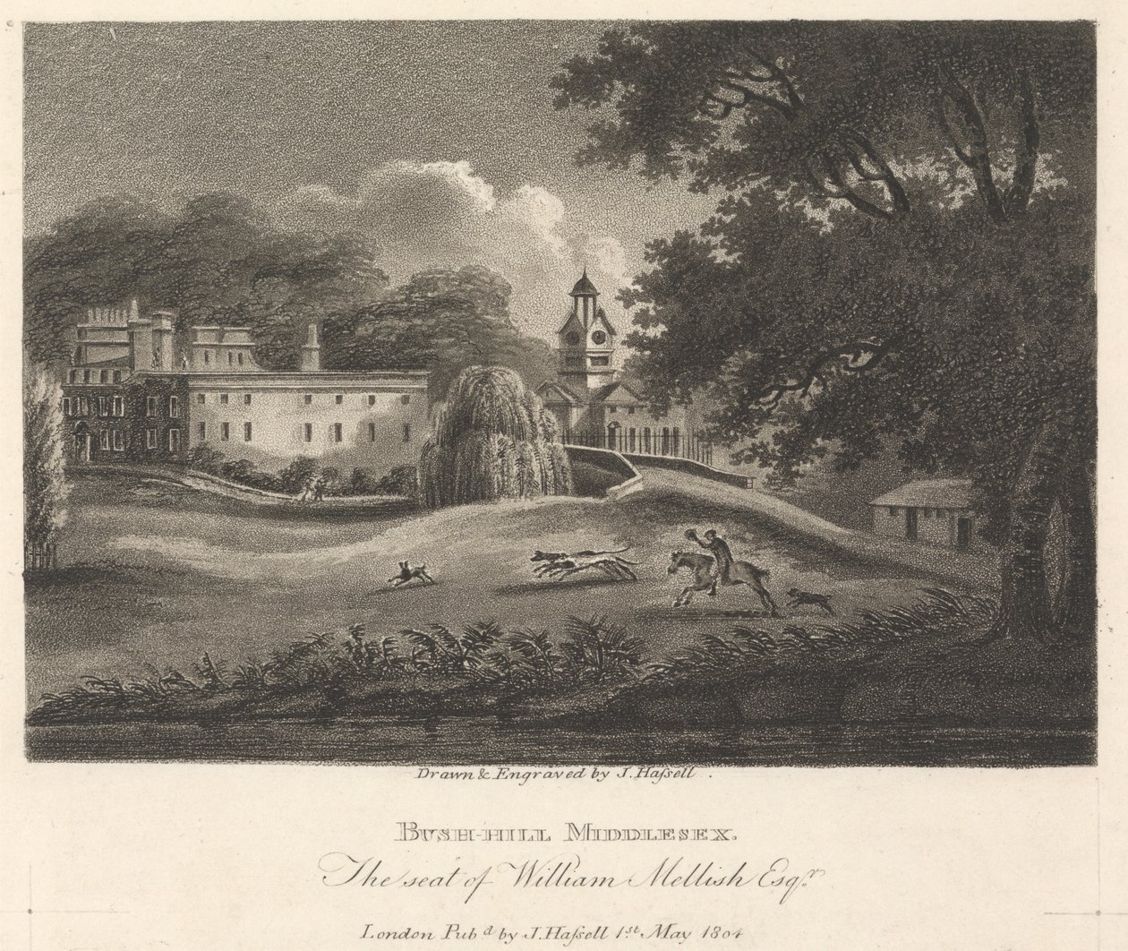Bushhill, Middlesex, yttre förort - norr av John Hassell