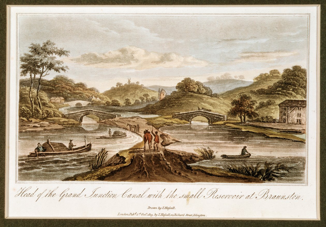 Grand Junction Canal, Braunston, Northamptonshire, 1819 av John Hassell