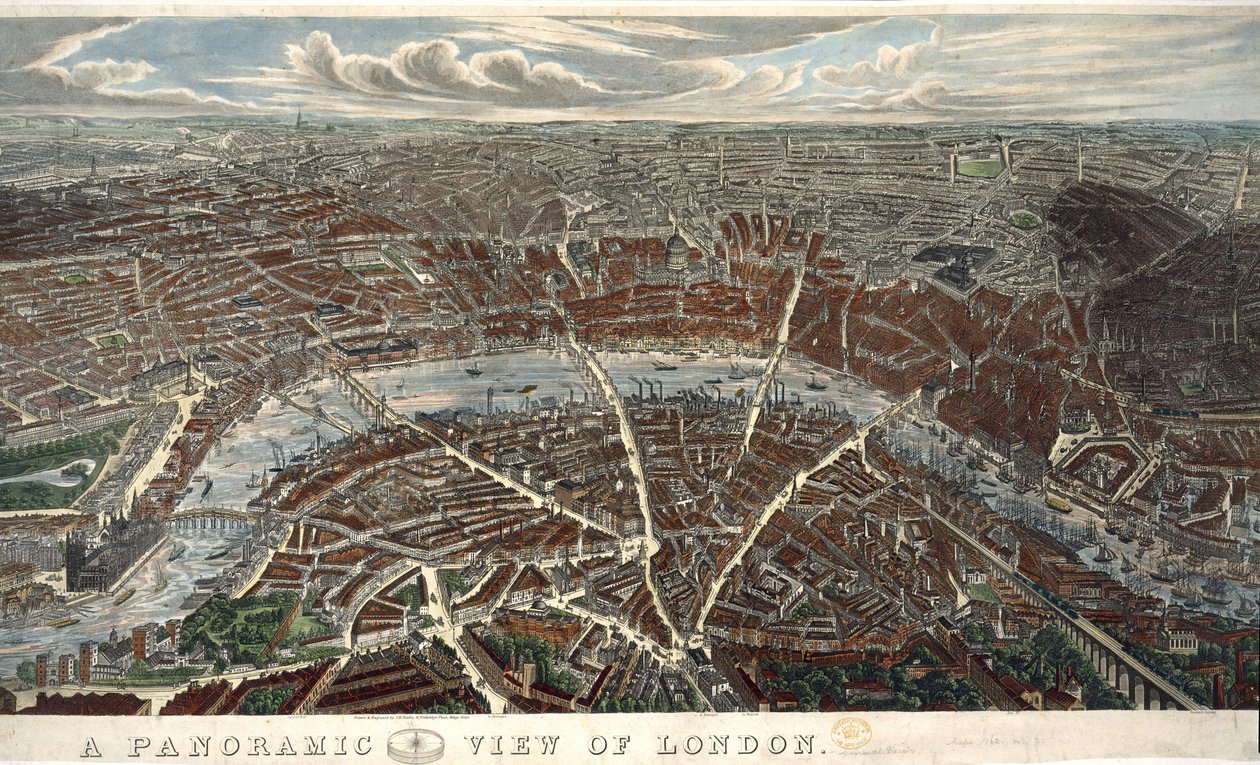Panoramautsikt över London av John Henry Banks