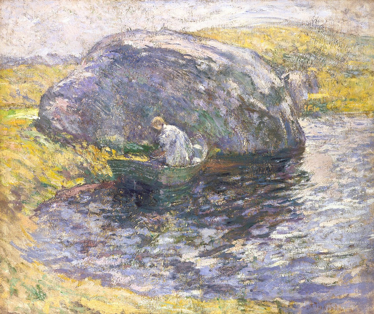 En sommardag (olja på duk) av John Henry Twachtman