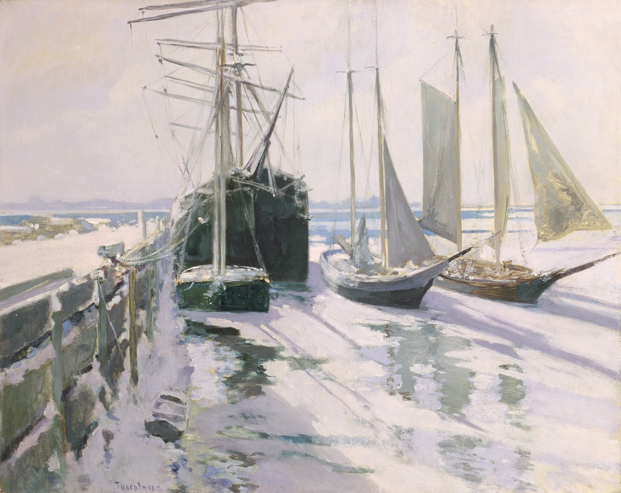 Connecticut Shore, vinter, ca 1893 av John Henry Twachtman