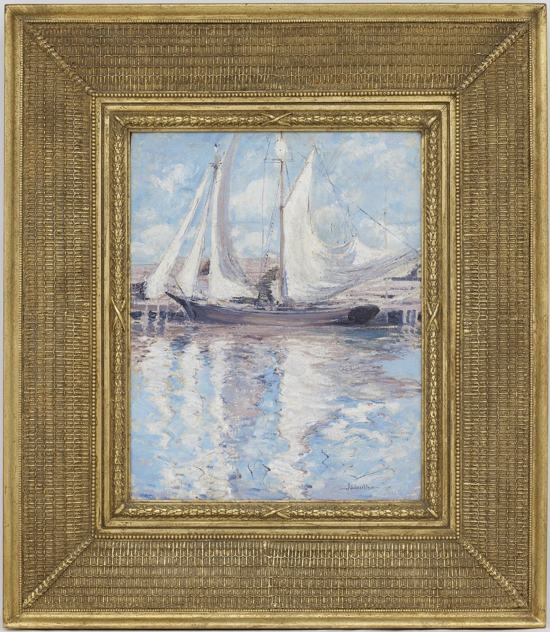 Torkning av segel, c.1900 av John Henry Twachtman