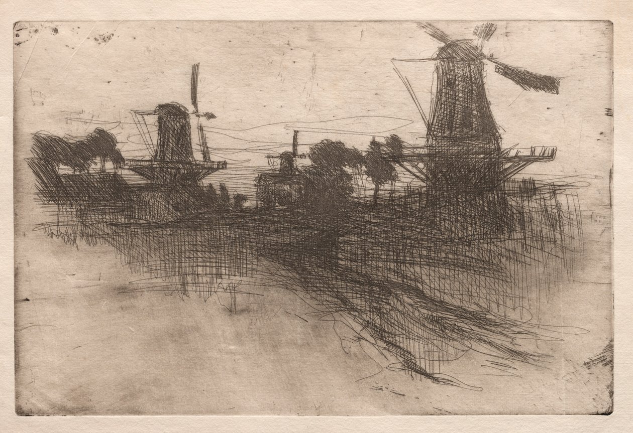 Afton, Dordrecht, 1881-1883. av John Henry Twachtman