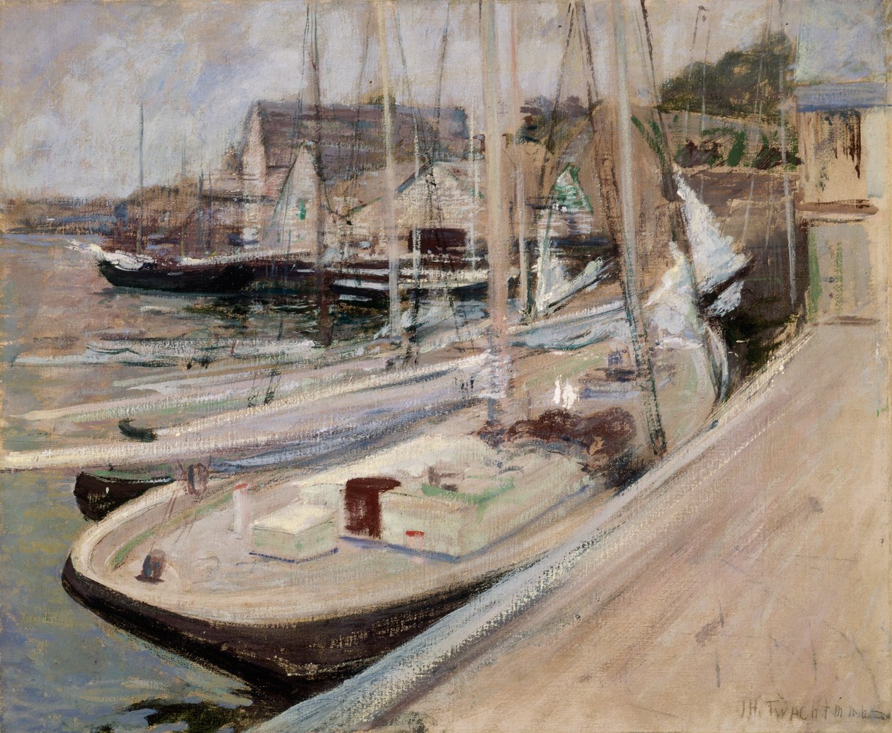 Fiskebåtar i Gloucester, 1901. av John Henry Twachtman