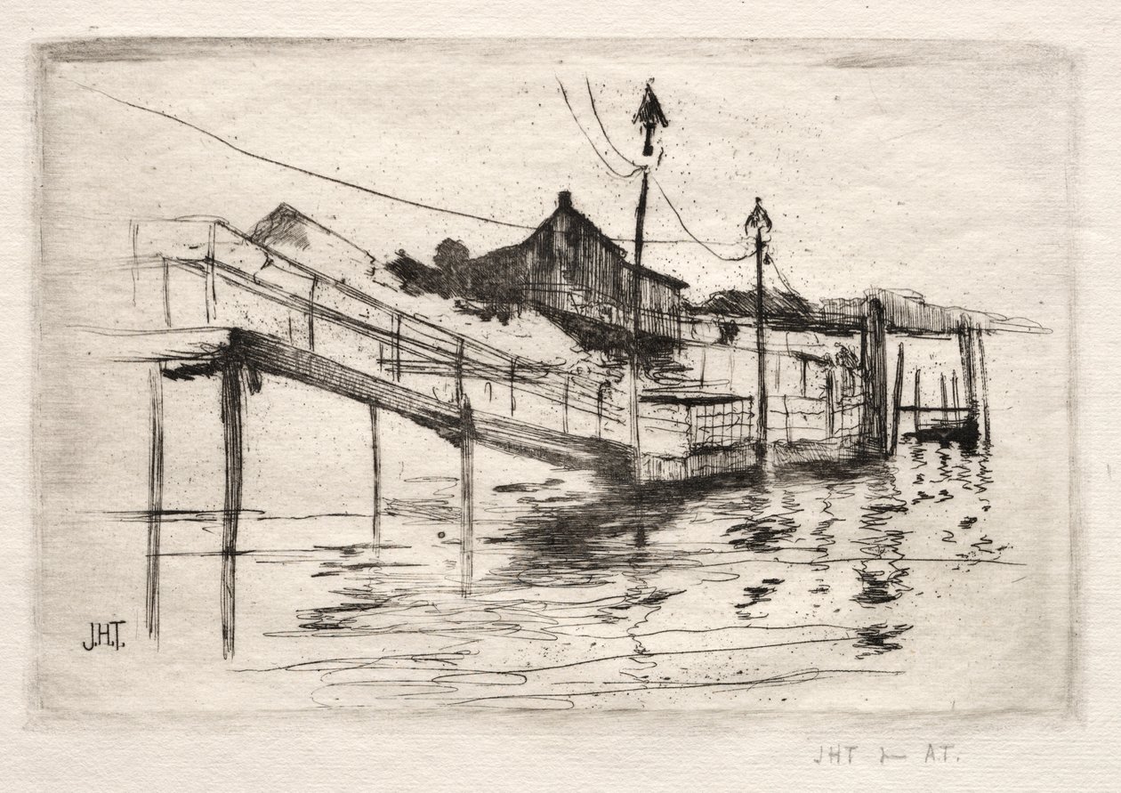 Spång, Bridgeport, Connecticut. av John Henry Twachtman