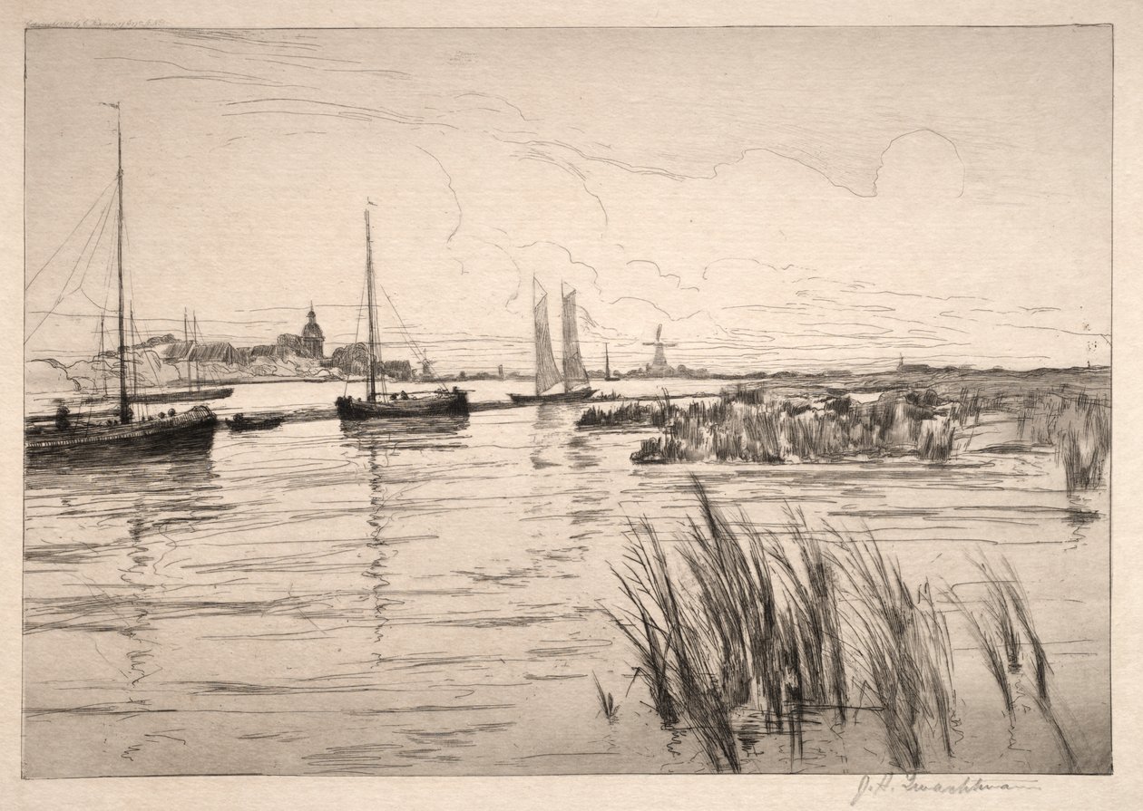 Holland Dykes av John Henry Twachtman