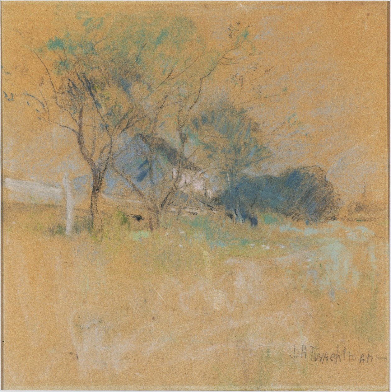 Hus och träd av John Henry Twachtman