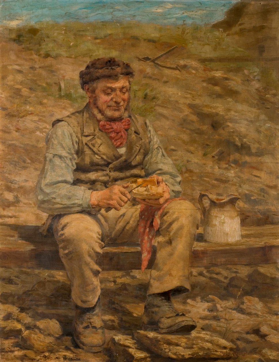 Arbetare som äter lunch, 1886-87 av John Hodgson Campbell