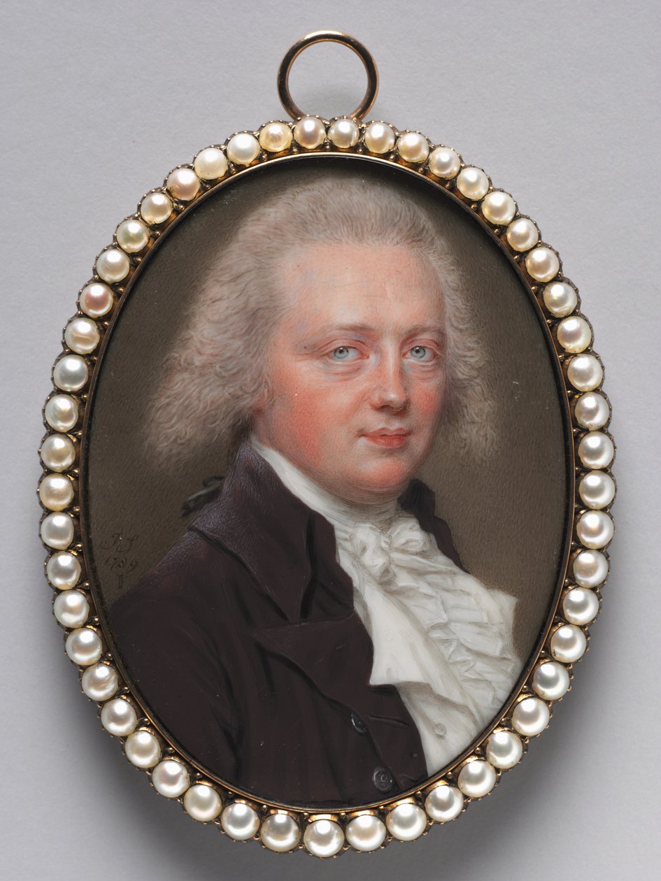 Porträtt av en man, 1789. av John I. smart