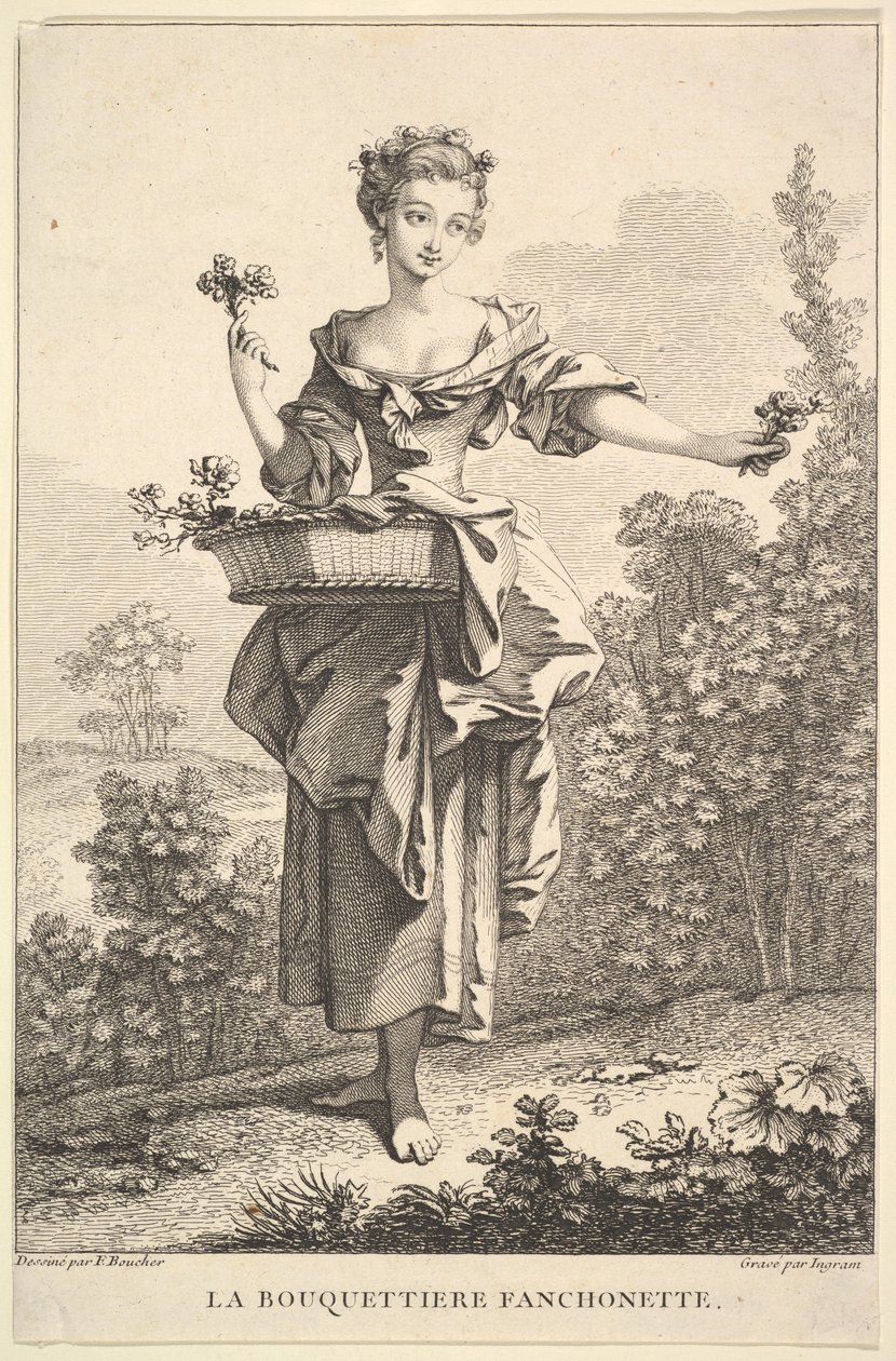 Flower Girl Fanchonette, 1741-63. av John Ingram