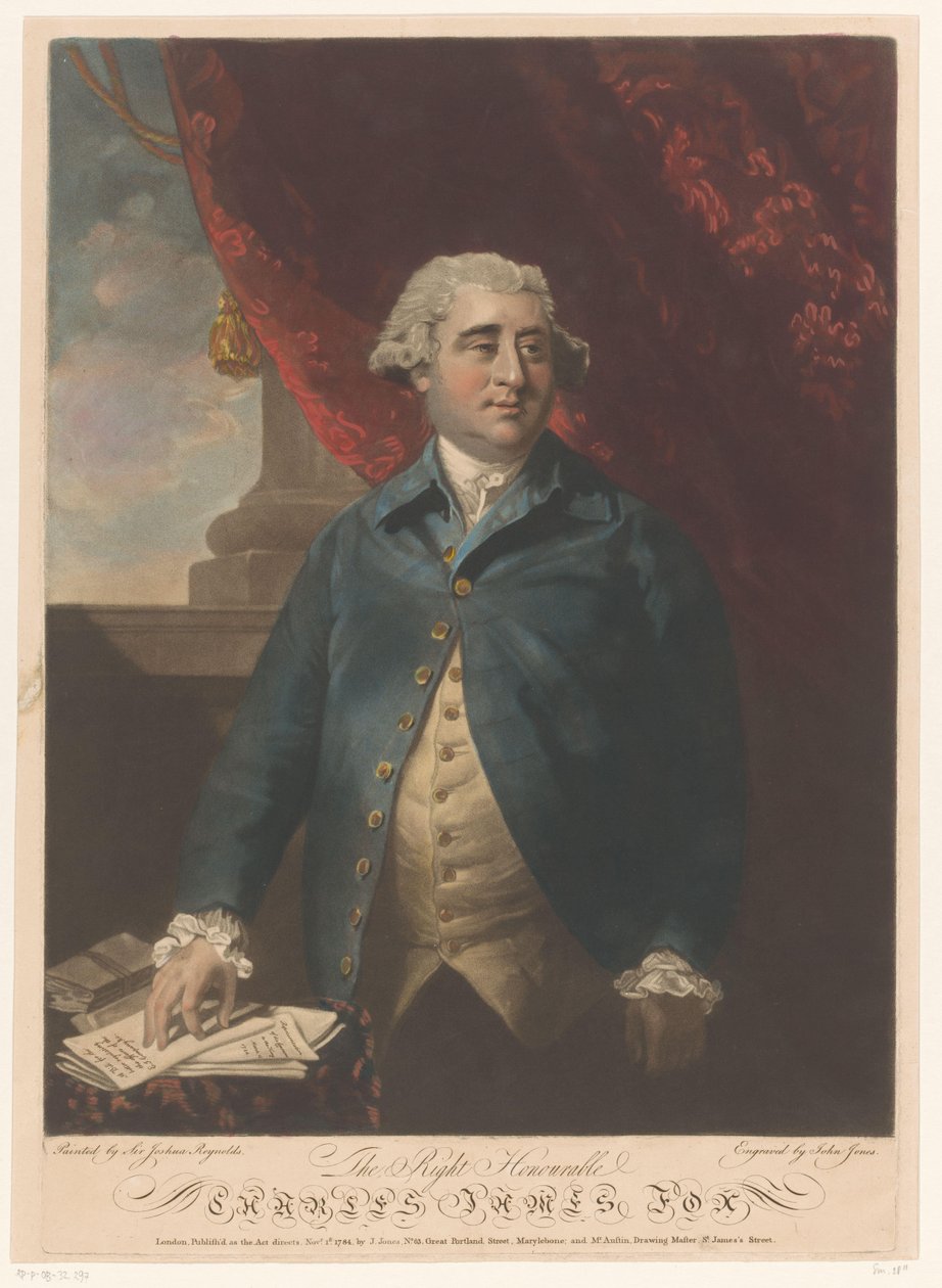 Porträtt av Charles James Fox av John Jones