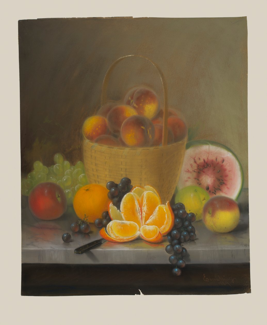 Stilleben med frukt av John Joseph Enneking
