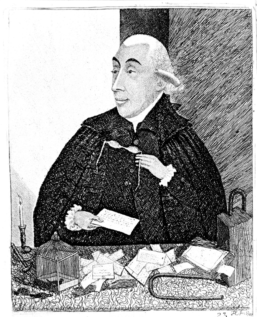 Joseph Black, skotsk kemist, 1787 av John Kay