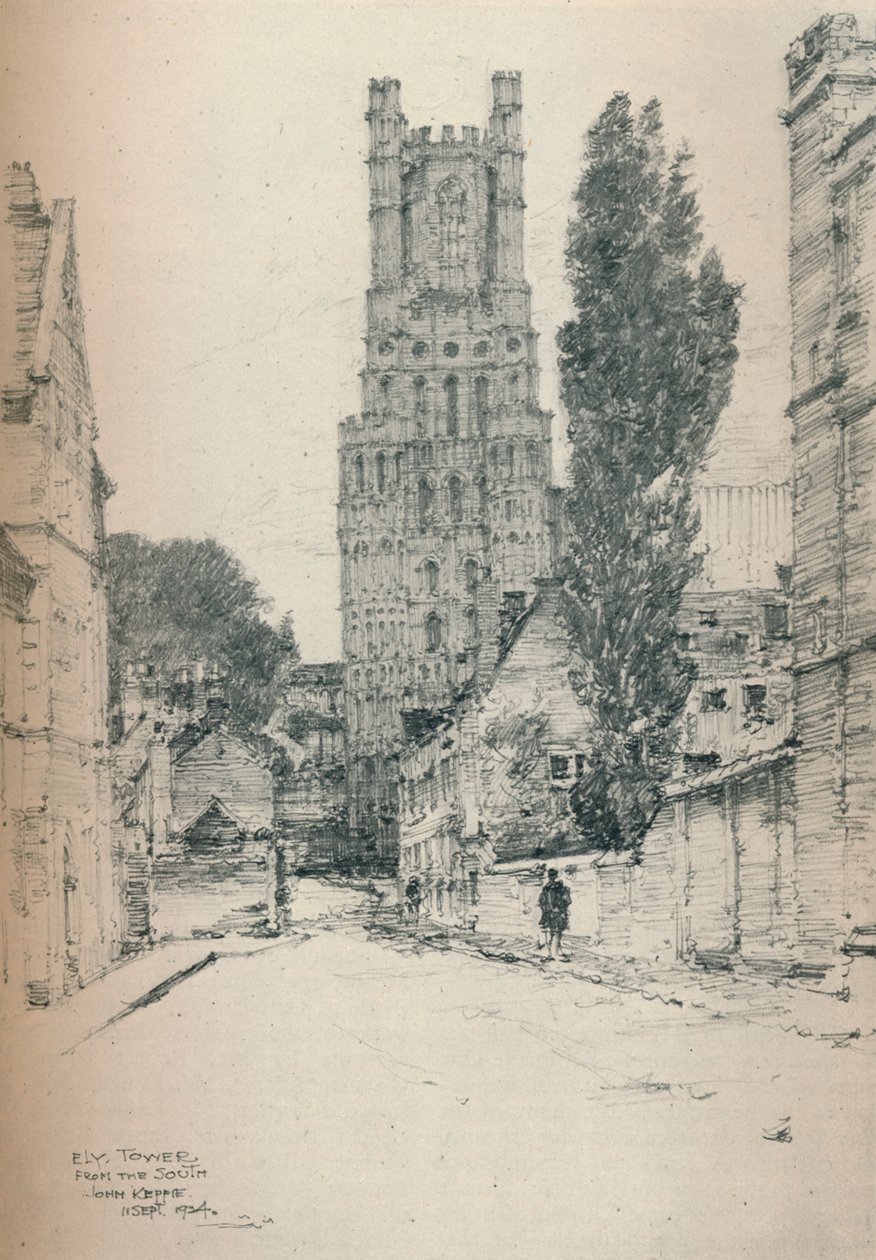 Ely Tower, från söder, 1924 av John Keppie
