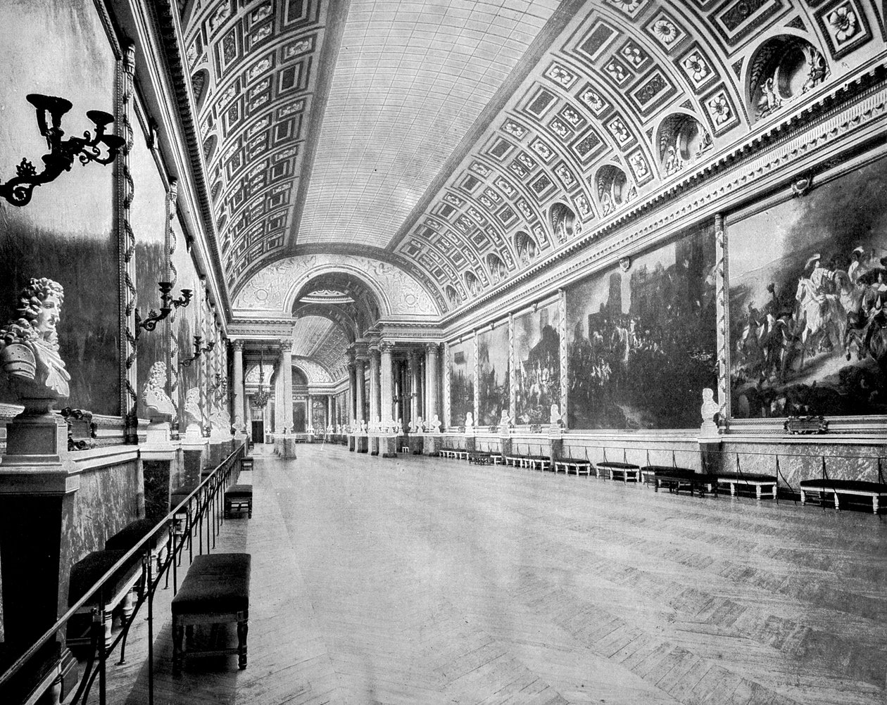 Gallery of Battles, Versailles, Frankrike, 1893. av John L. Stoddard