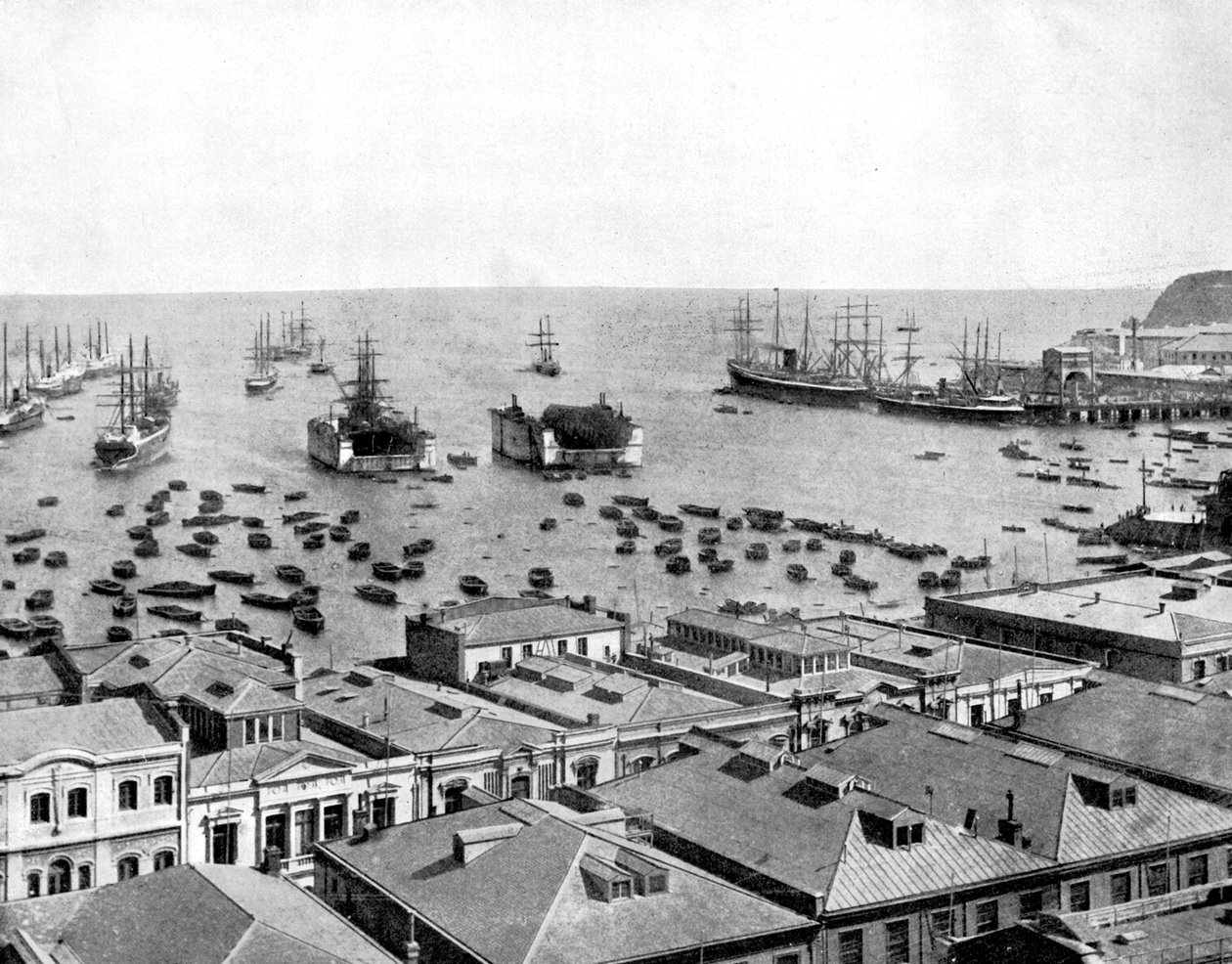 Valparaisos hamn, Chile, 1893. av John L. Stoddard