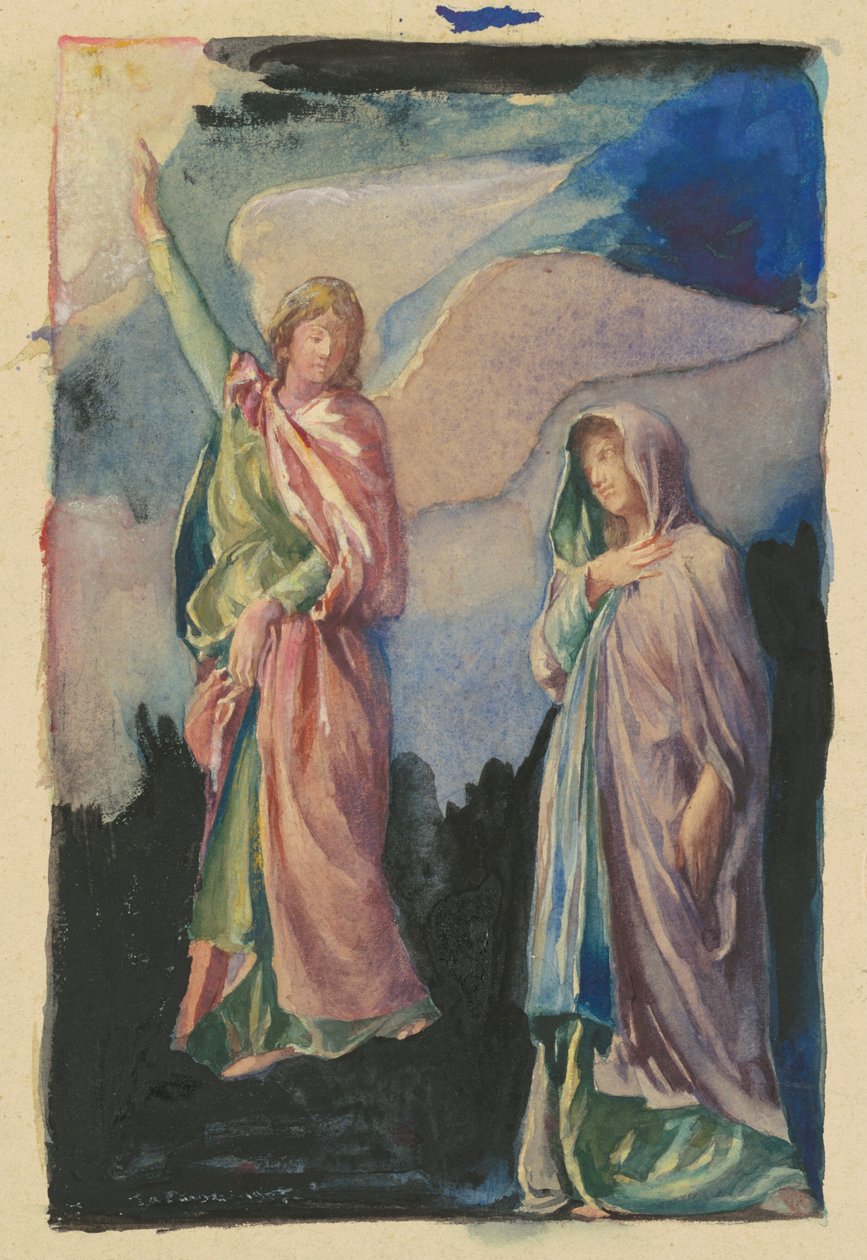 Studera för "Faith" och "Hope" av John La Farge