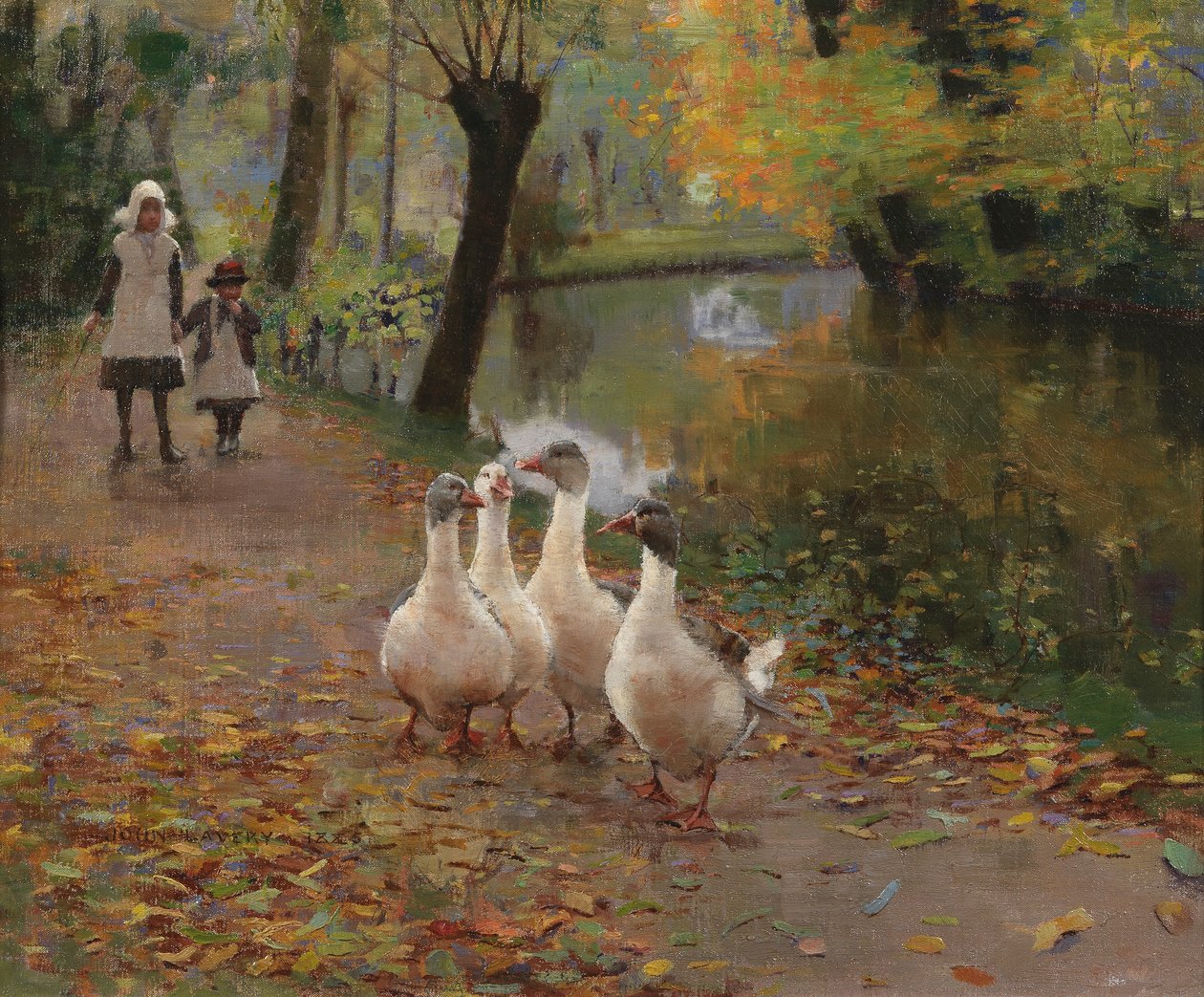 Gåsflickor, 1885 av John Lavery
