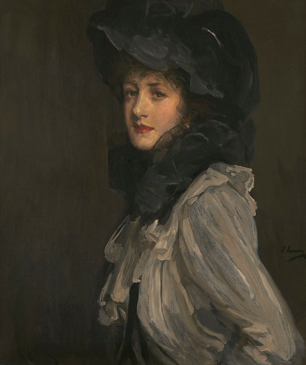 Lady i grått och svart av John Lavery