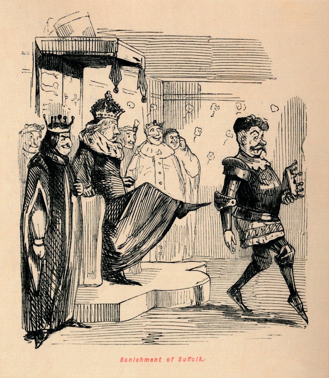 Förvisning av Suffolk, av John Leech