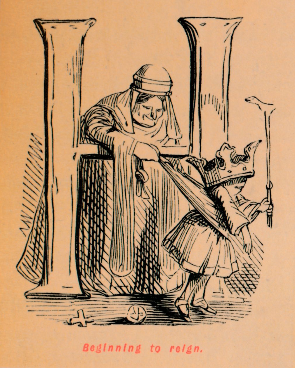 Börjar regera, c1860, c1860 av John Leech