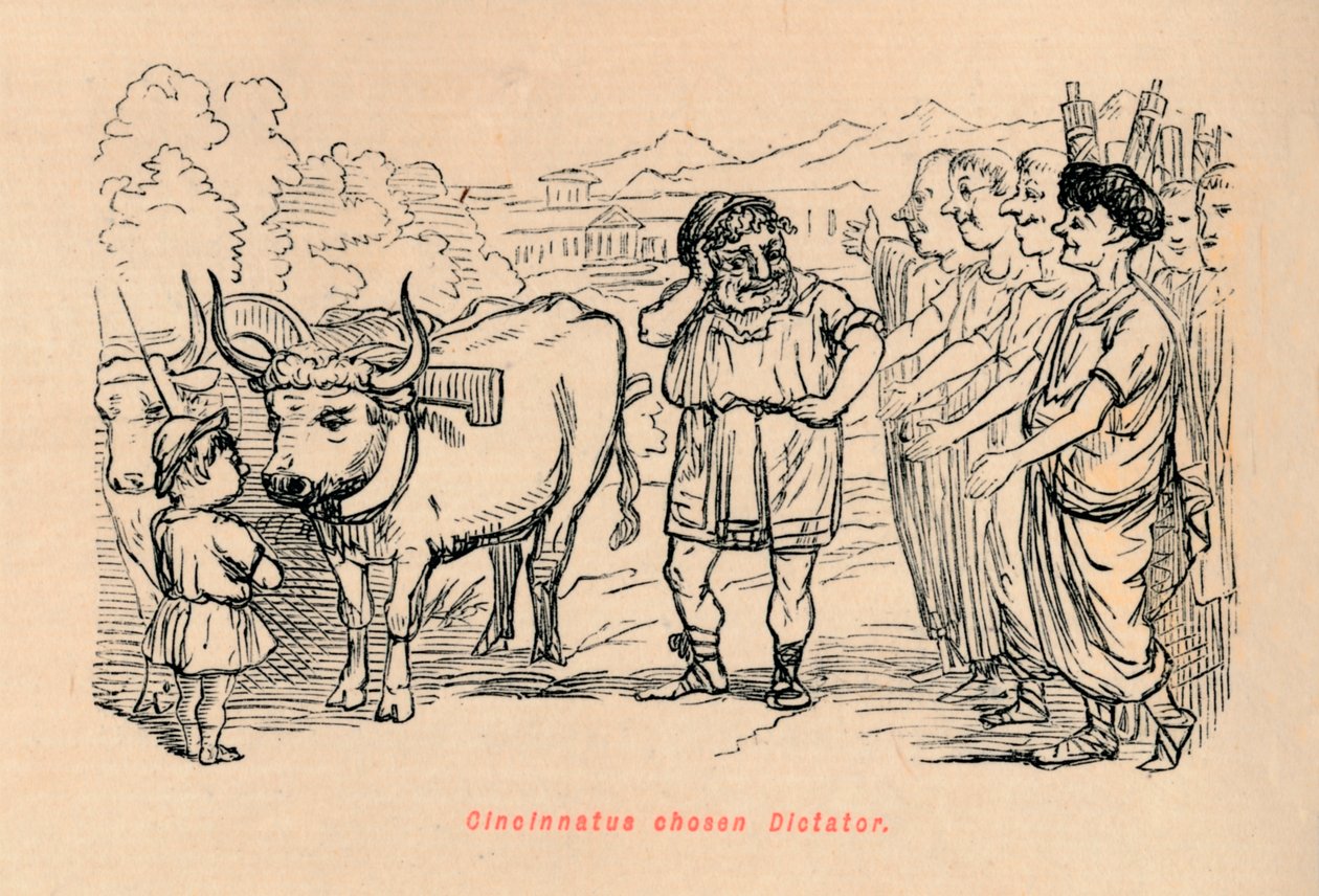 Cincinnatus utvald diktator, 1852 av John Leech