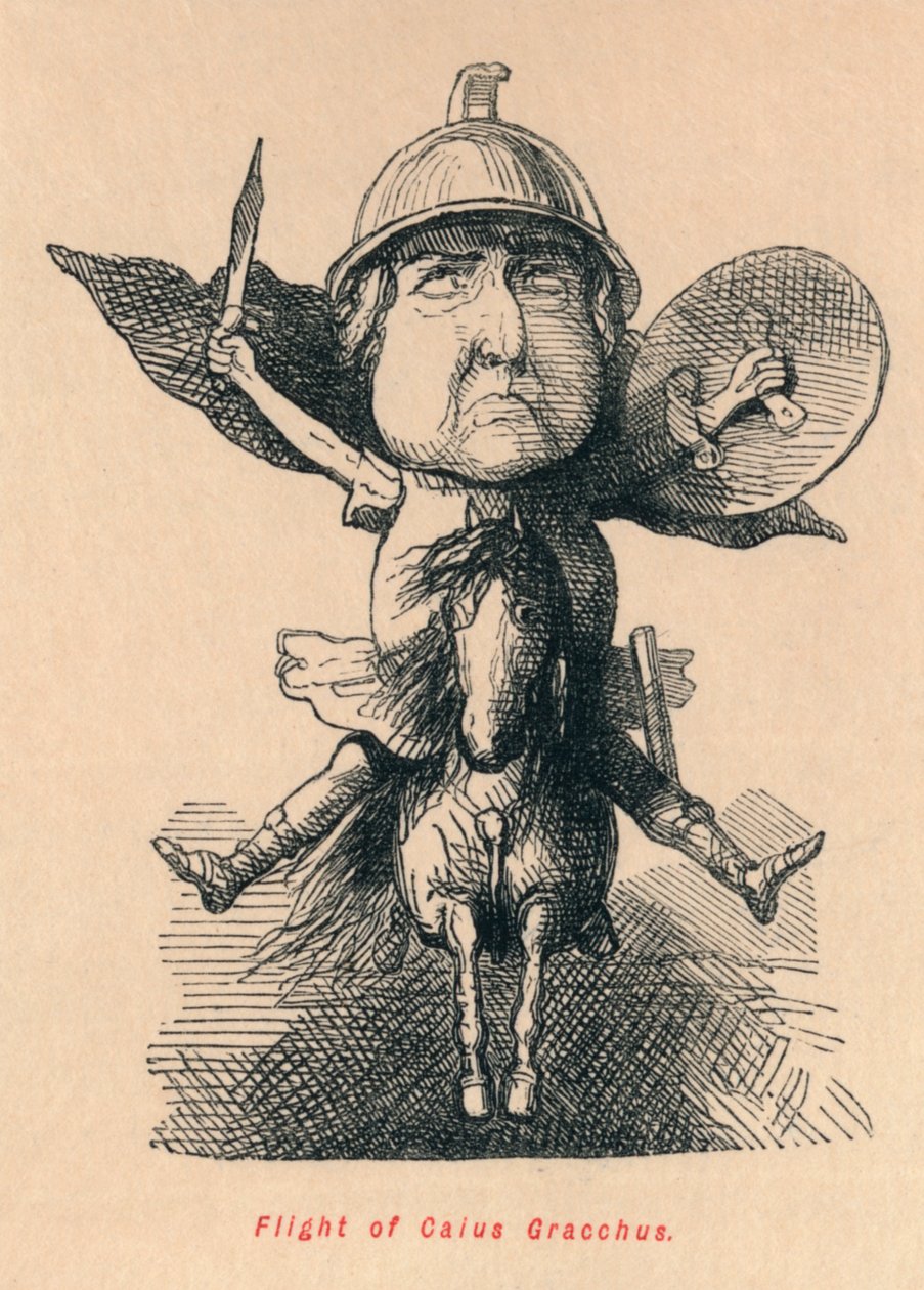 Gaius Gracchus flyg, 1852 av John Leech