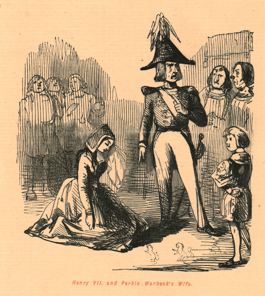 Henrik VII. och Perkin Warbecks fru, 1897. av John Leech