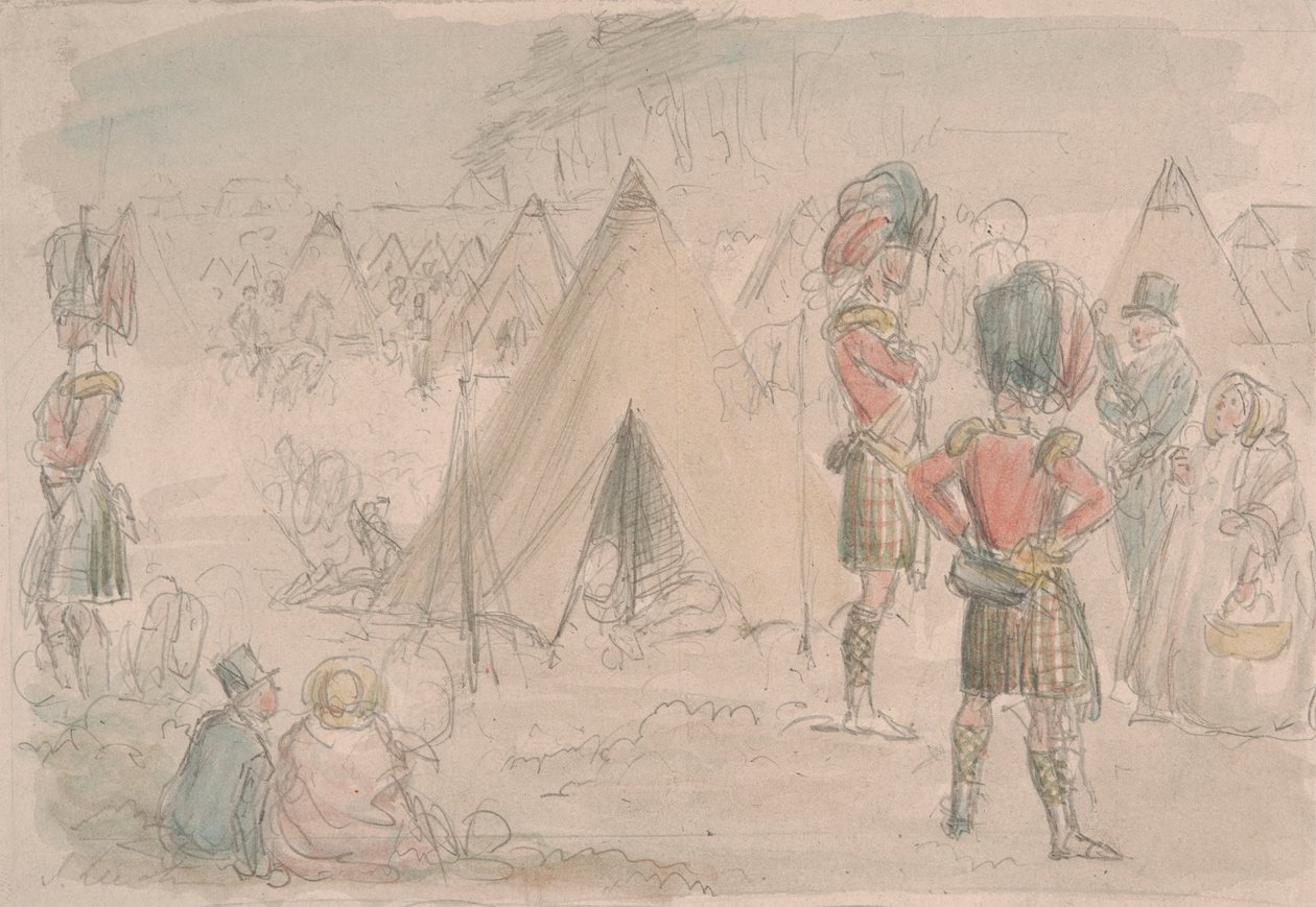 Highland Regemente i lägret av John Leech
