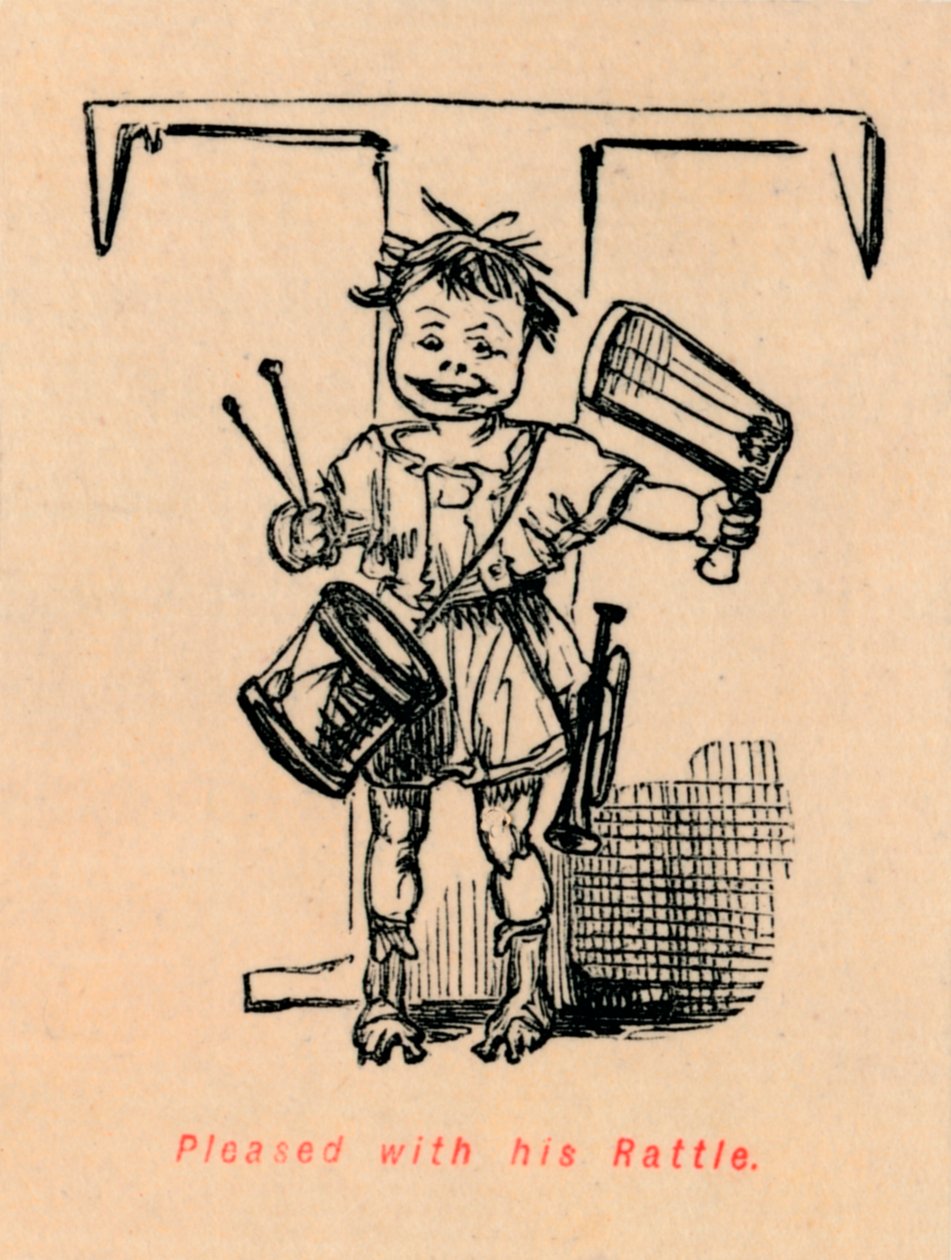 Nöjd med hans Rattle, 1852 av John Leech
