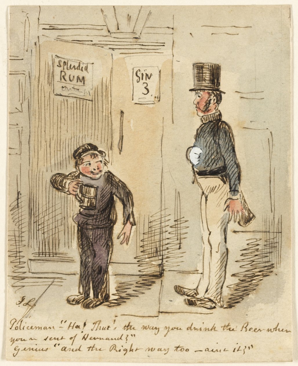 Polis och pojke av John Leech