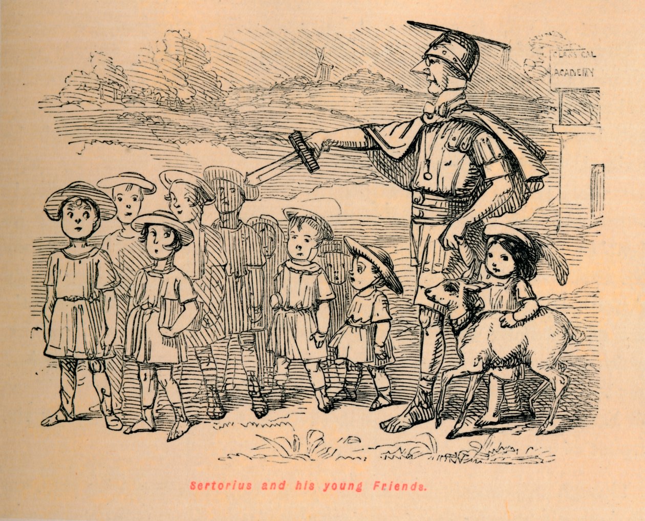 Sertorius och hans unga vänner, 1852 av John Leech