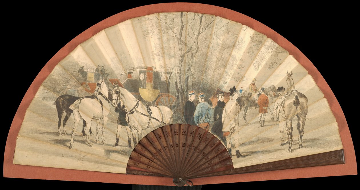 Fan: Races at La Marche av John Lewis Brown