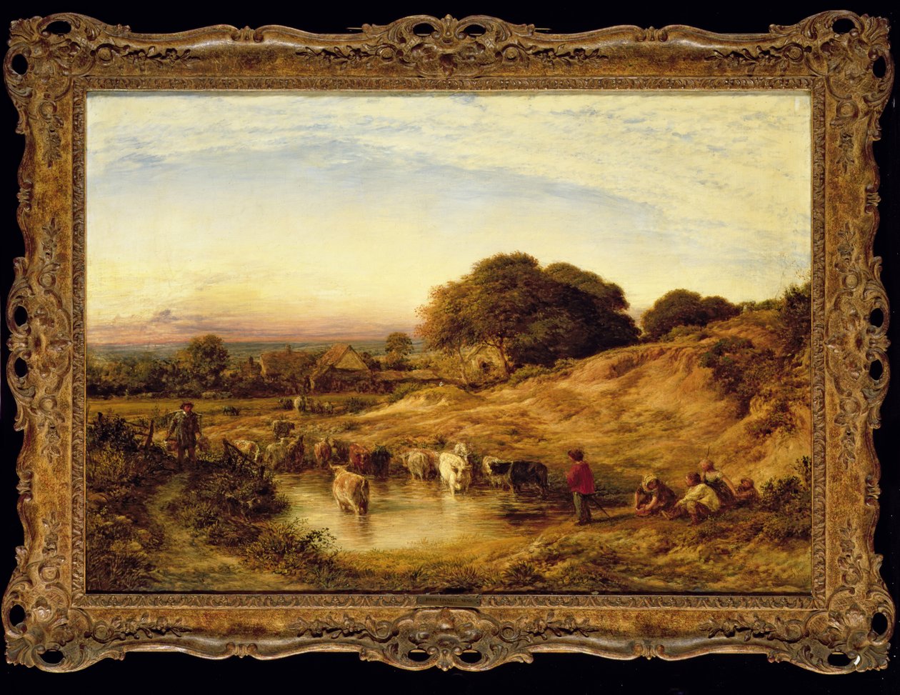 Solnedgång, 1860 av John Linnell