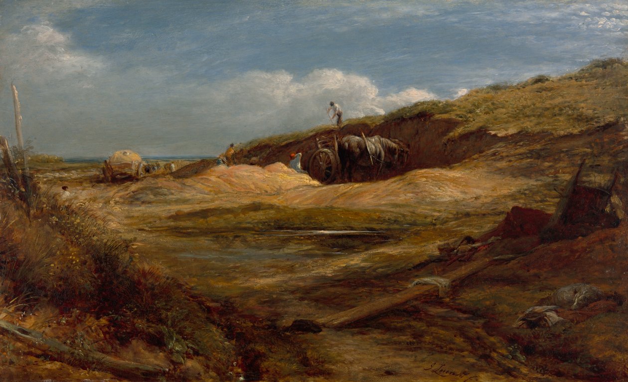 Sandgroparna, Hampstead Heath av John Linnell