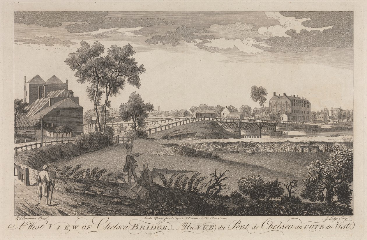 En västervy över Chelsea Bridge av John Lodge
