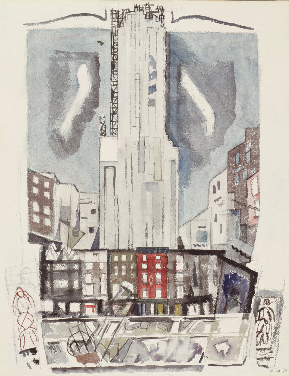 Midtown New York av John Marin