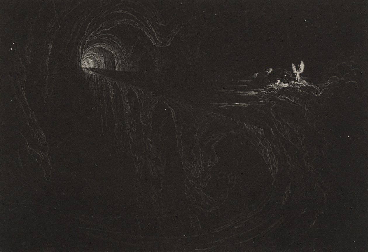 Bridge of Chaos, ca 1827 (mezzotint) av John Martin
