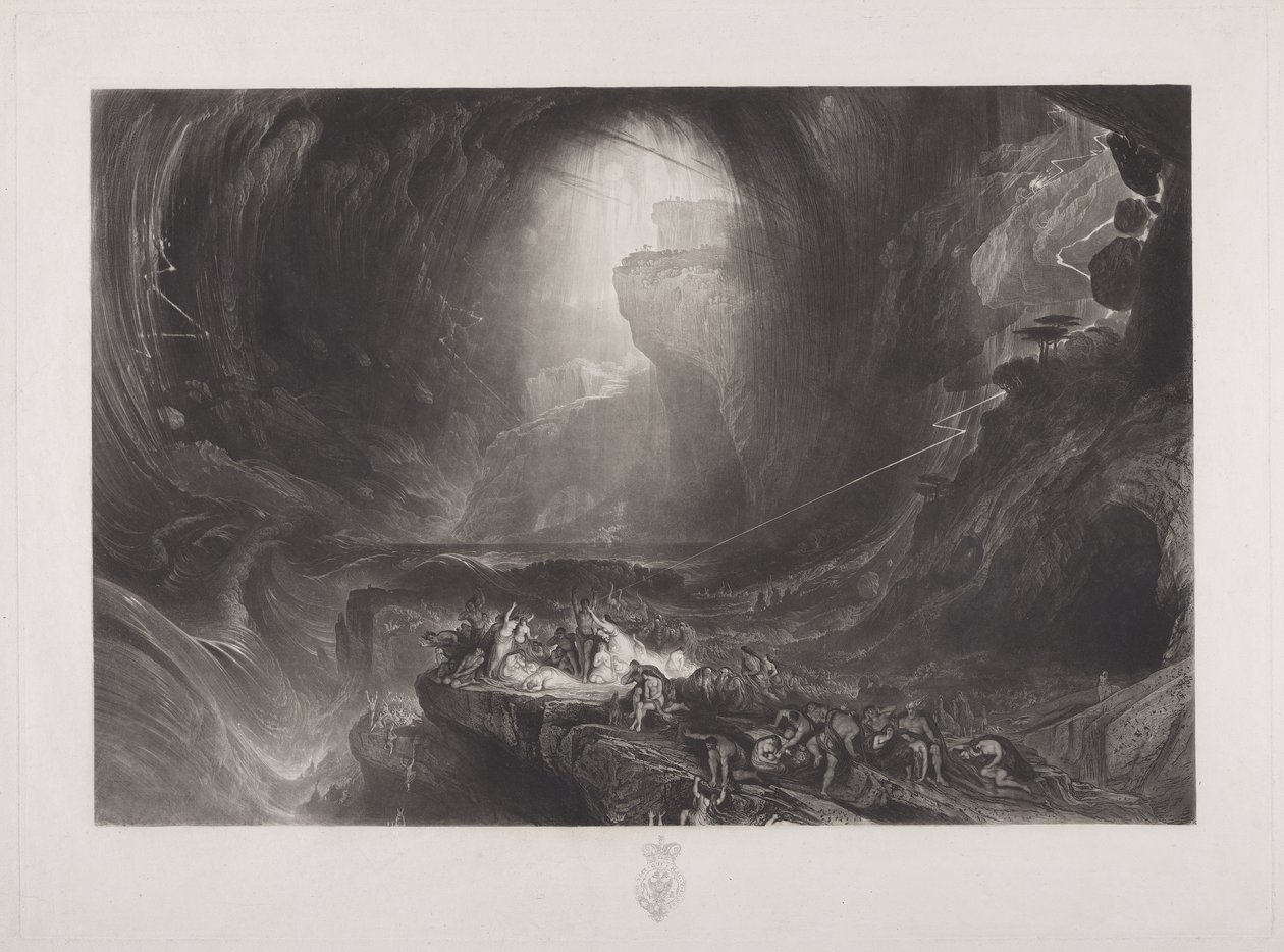 The Deluge, ca 1828 (wc på papper) av John Martin