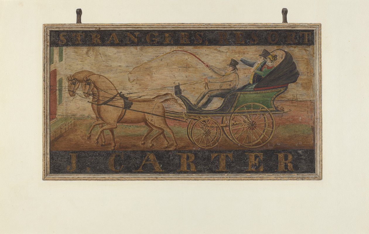 Inn Sign: J. Carter verso, 1940. av John Matulis
