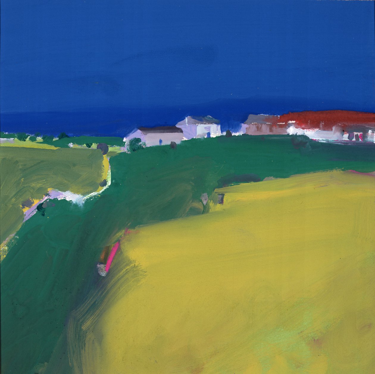 Fram på Trencom, 1999 (gouache) av John Miller