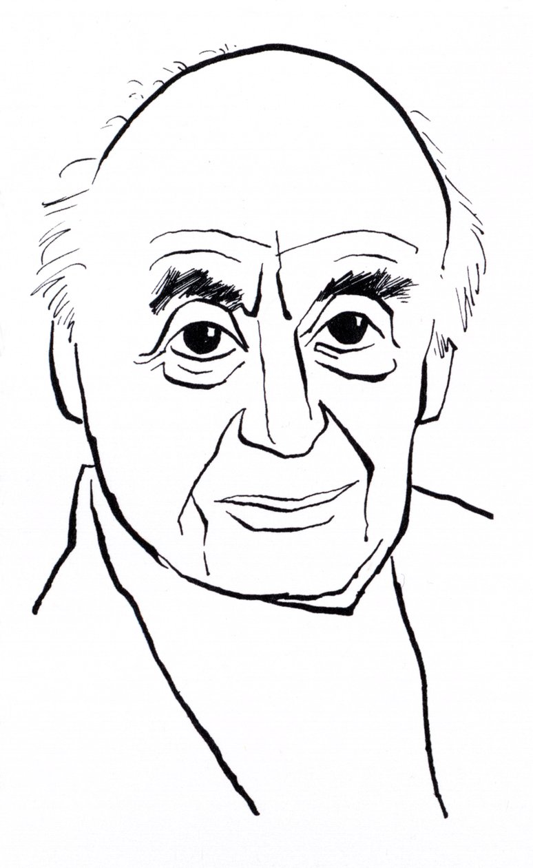 Berthold Goldschmidt, karikatyr av John Minnion