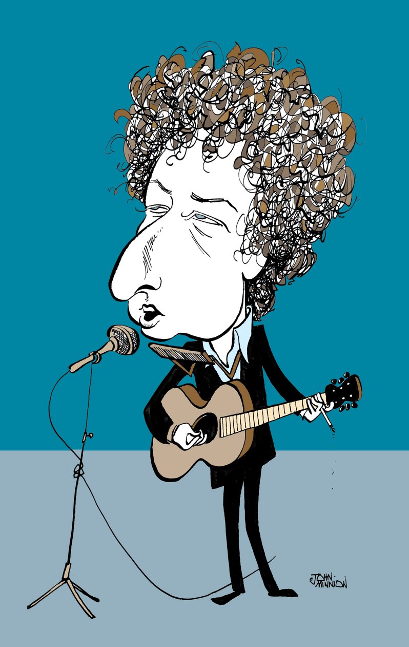 Bob Dylan (teckning) av John Minnion