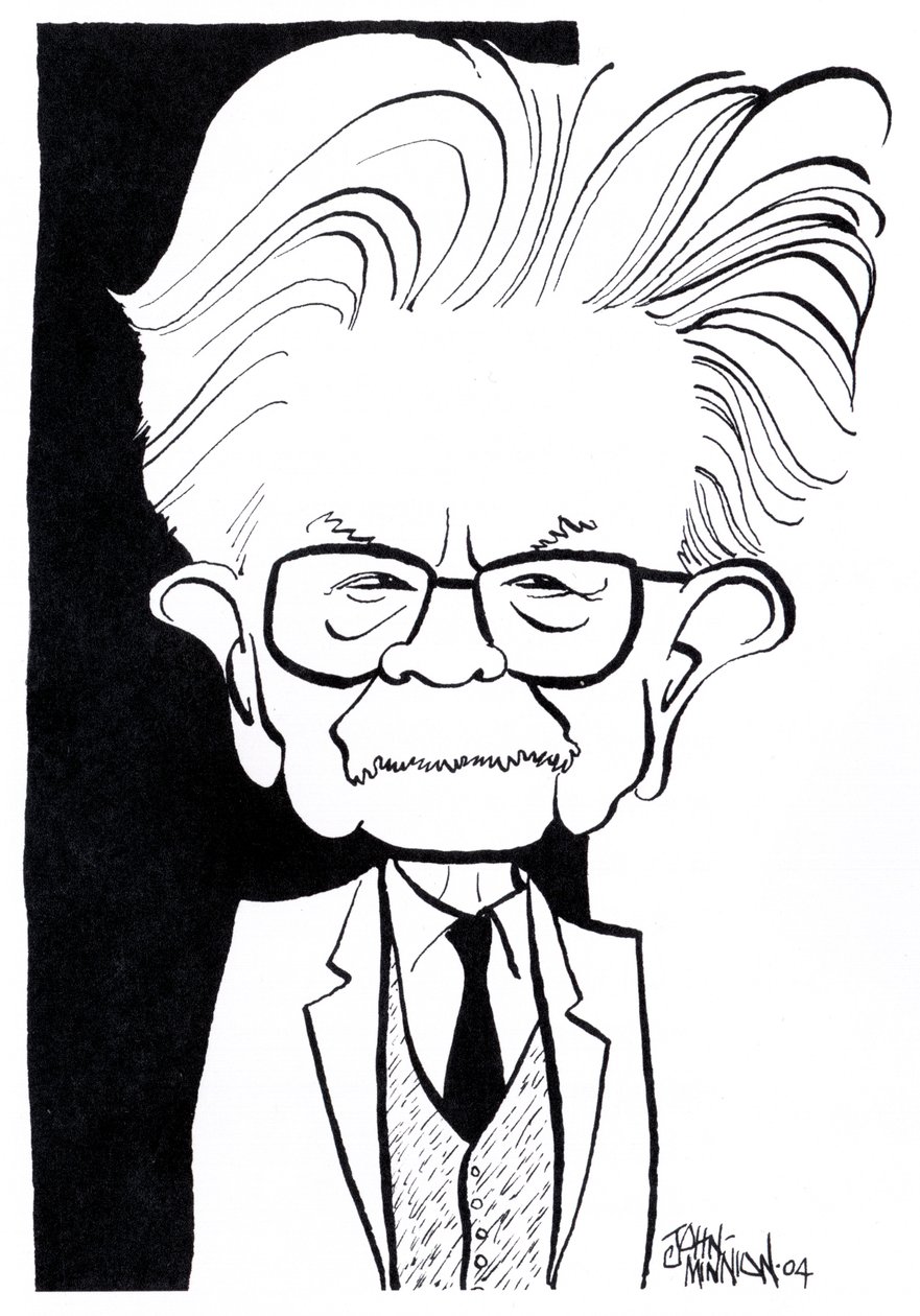 Elias Canetti, karikatyrer av John Minnion